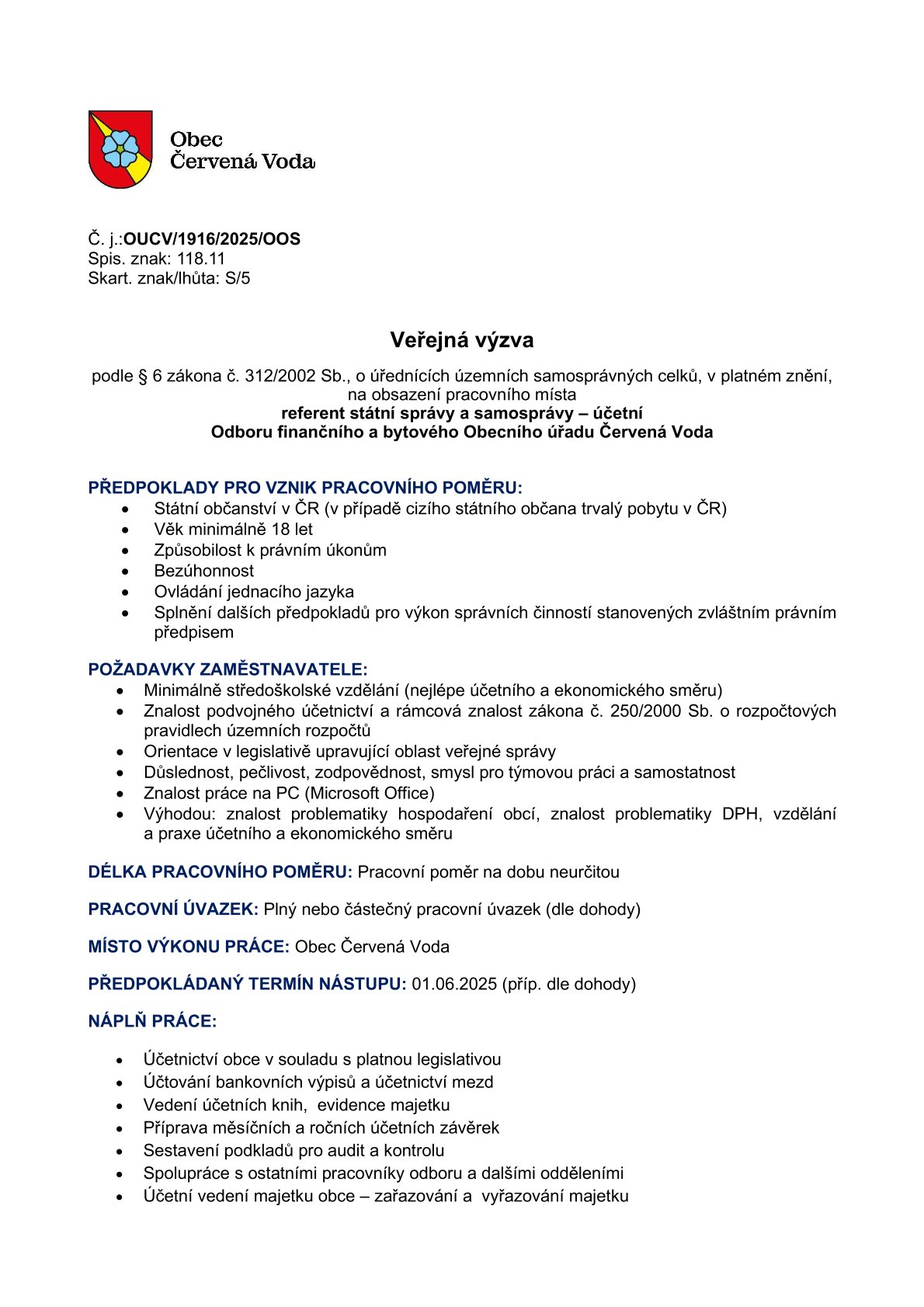 VÝBĚROVÉ ŘÍZENÍ