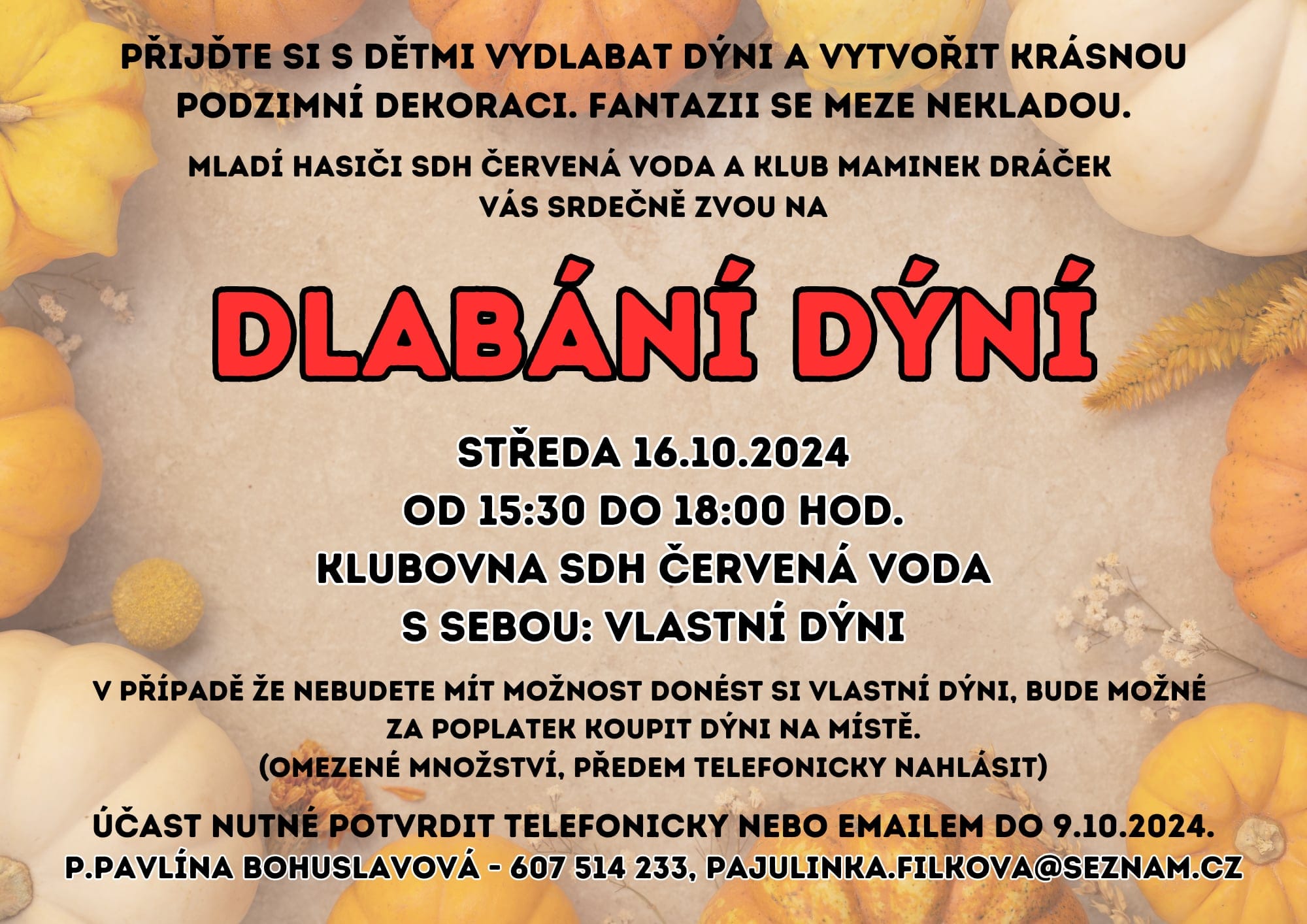 dlabání dýni