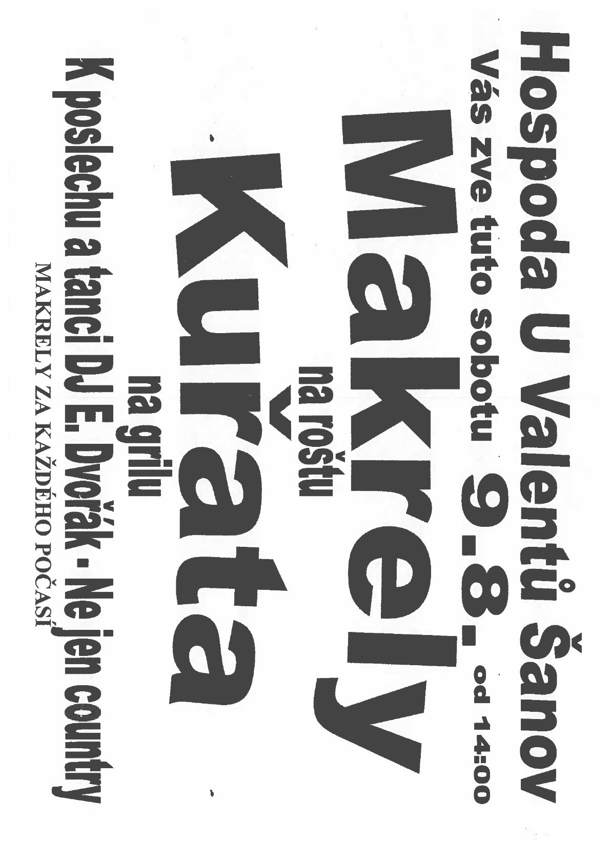 grilování a hudba U Valentů