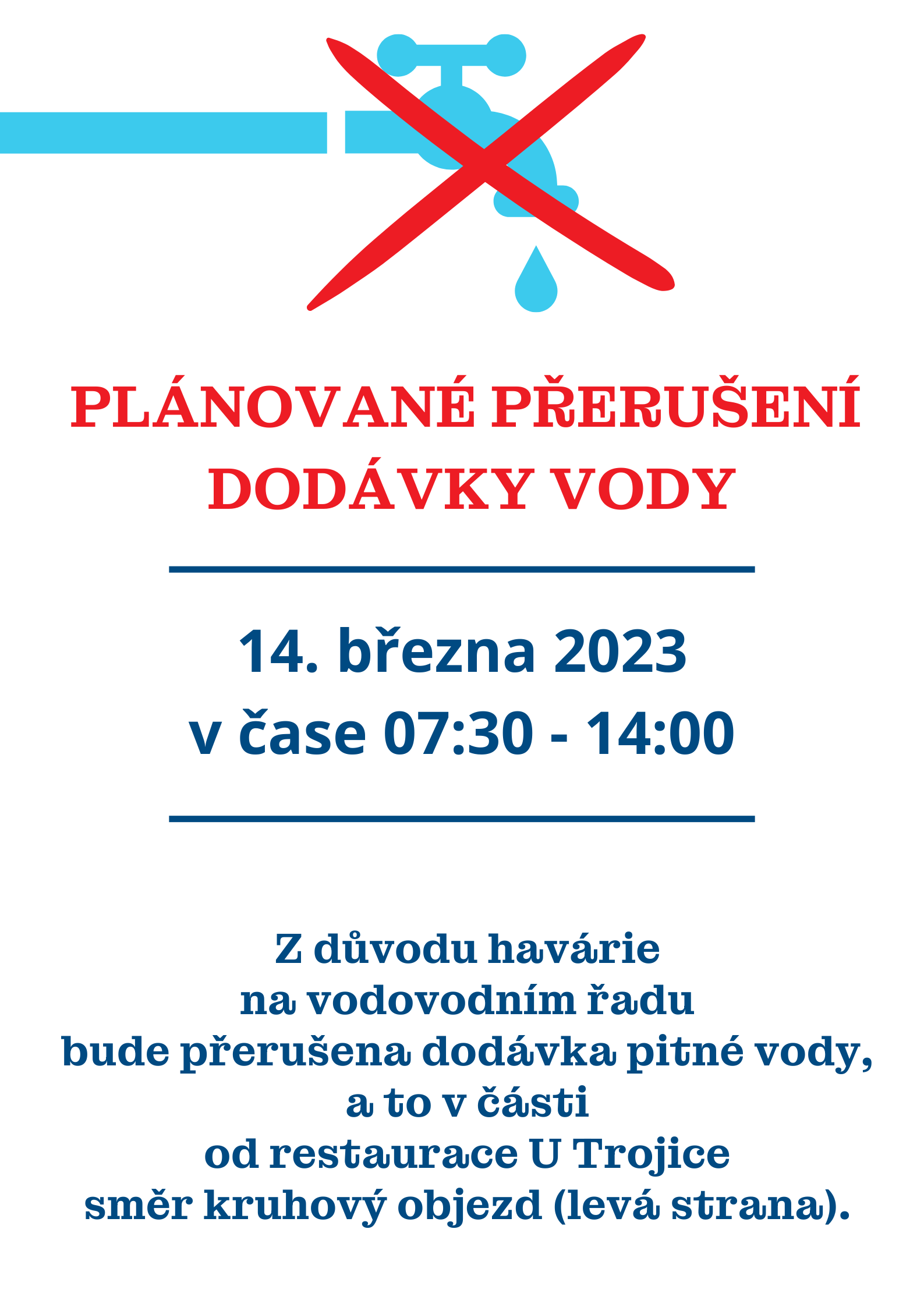 Přerušení dodávky vody