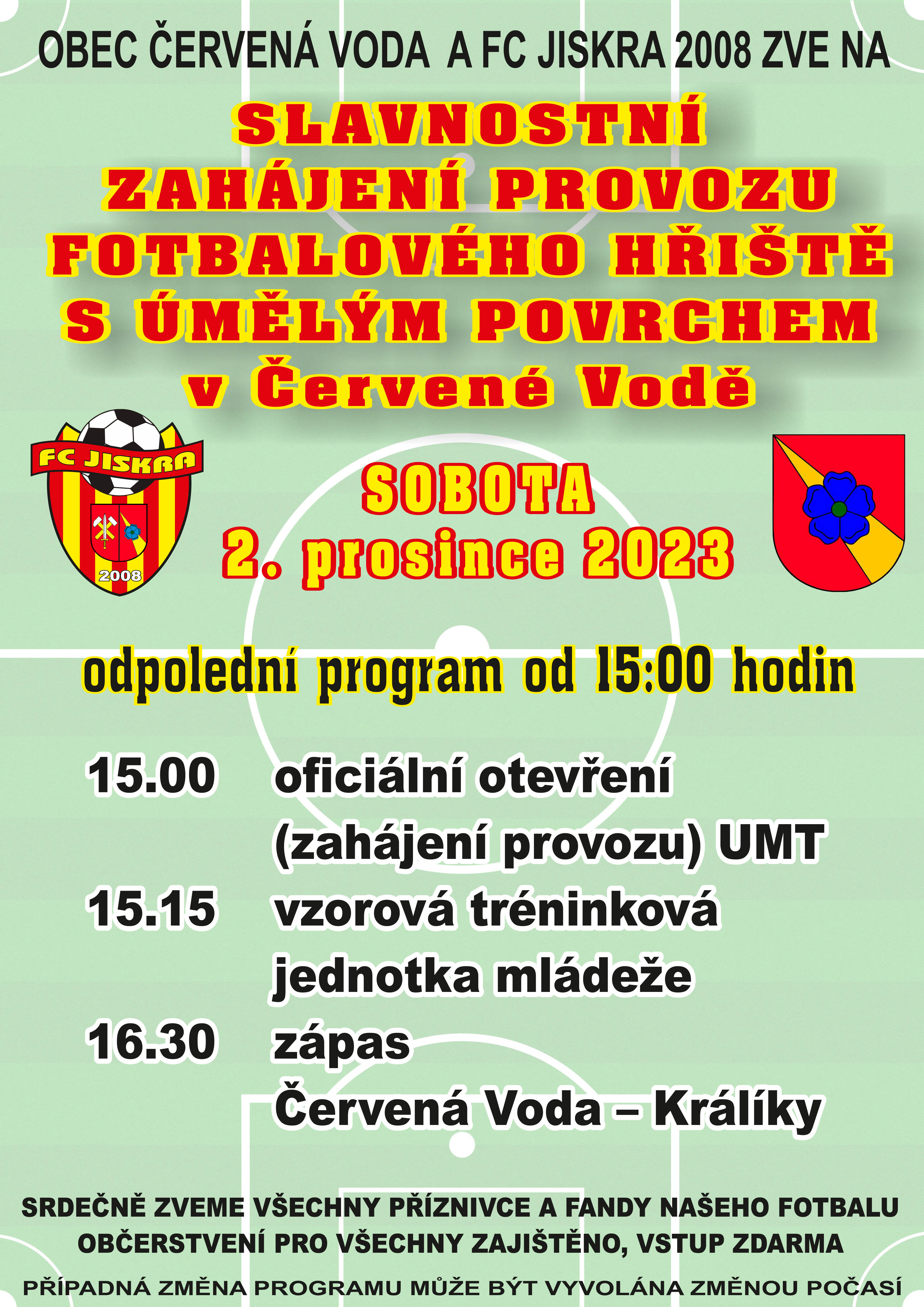 Otevření umělého hřiště